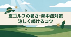 夏ゴルフの暑さ・熱中症対策 完全ガイド|涼しく続けるコツとインドア活用
